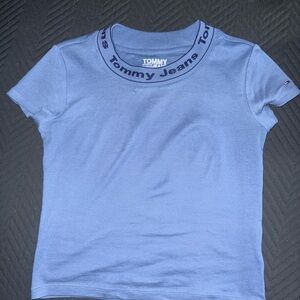 Tommy Hilfiger Light Blue Cropped Tee